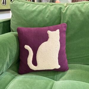 Purple Kitten Accent Pillow